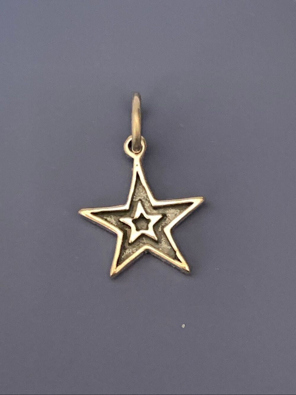 .925 Double Star Sterling Silver Jewelry Charm #stars